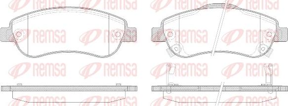 Remsa 1289.02 - Тормозные колодки, дисковые, комплект autospares.lv