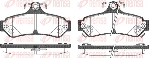 Remsa 1285.12 - Тормозные колодки, дисковые, комплект autospares.lv