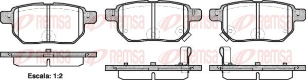 Remsa 1286.02 - Тормозные колодки, дисковые, комплект autospares.lv