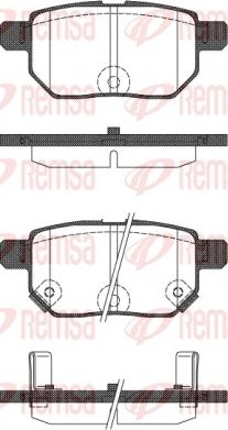 Remsa 1286.22 - Тормозные колодки, дисковые, комплект autospares.lv