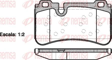 Remsa 1280.00 - Тормозные колодки, дисковые, комплект autospares.lv