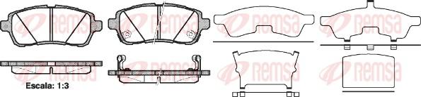 Remsa 1281.02 - Тормозные колодки, дисковые, комплект autospares.lv