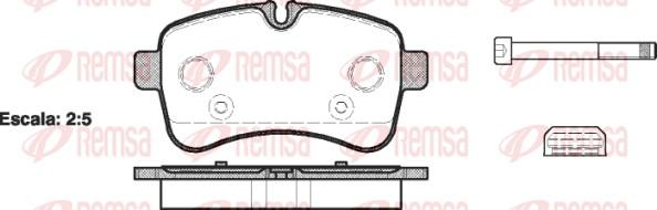 Remsa 1282.00 - Тормозные колодки, дисковые, комплект autospares.lv