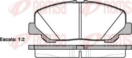 Remsa 1287.00 - Тормозные колодки, дисковые, комплект autospares.lv