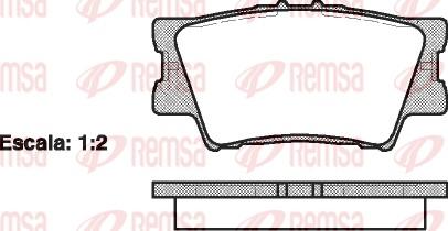 Remsa 1231.00 - Тормозные колодки, дисковые, комплект autospares.lv