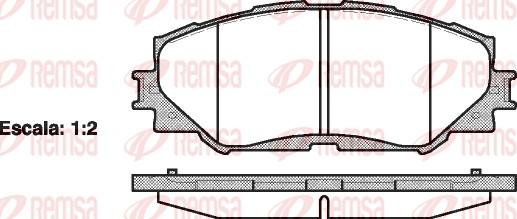 Remsa 1232.00 - Тормозные колодки, дисковые, комплект autospares.lv