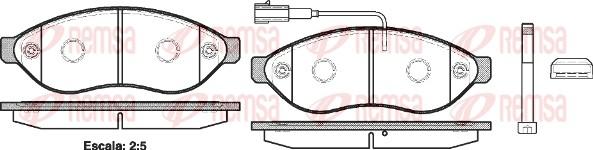 Remsa 1237.01 - Тормозные колодки, дисковые, комплект autospares.lv