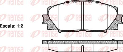 Remsa 1224.00 - Тормозные колодки, дисковые, комплект autospares.lv