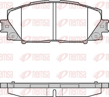 Remsa 1224.10 - Тормозные колодки, дисковые, комплект autospares.lv