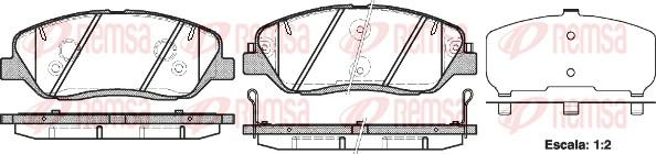 Remsa 1226.02 - Тормозные колодки, дисковые, комплект autospares.lv