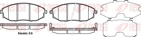 Remsa 1223.02 - Тормозные колодки, дисковые, комплект autospares.lv