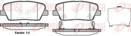 Remsa 1274.02 - Тормозные колодки, дисковые, комплект autospares.lv