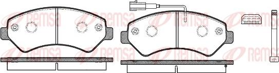 Remsa 1275.12 - Тормозные колодки, дисковые, комплект autospares.lv