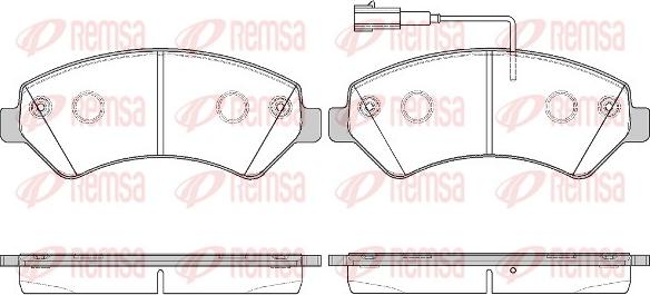 Remsa 1275.22 - Тормозные колодки, дисковые, комплект autospares.lv