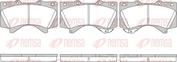 Remsa 1271.02 - Тормозные колодки, дисковые, комплект autospares.lv