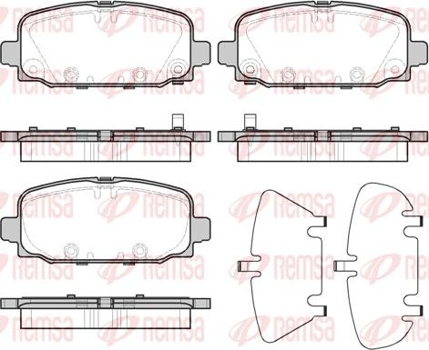 Remsa 1796.02 - Тормозные колодки, дисковые, комплект autospares.lv