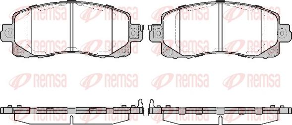 Remsa 1741.04 - Тормозные колодки, дисковые, комплект autospares.lv