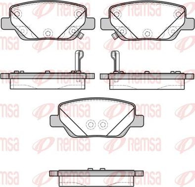 Remsa 1700.02 - Тормозные колодки, дисковые, комплект autospares.lv