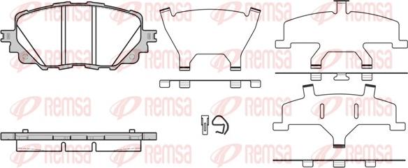 Remsa 1708.00 - Тормозные колодки, дисковые, комплект autospares.lv