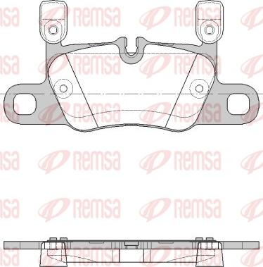 Remsa 1714.20 - Тормозные колодки, дисковые, комплект autospares.lv