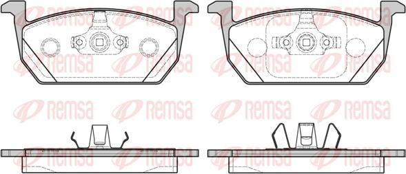 Remsa 1710.00 - Тормозные колодки, дисковые, комплект autospares.lv