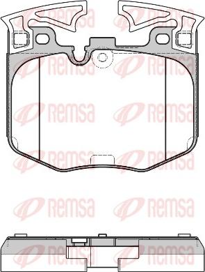 Remsa 1711.00 - Тормозные колодки, дисковые, комплект autospares.lv