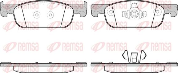 Remsa 1718.00 - Тормозные колодки, дисковые, комплект autospares.lv