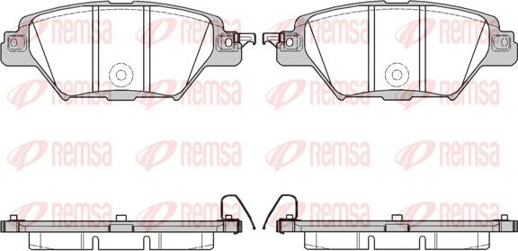 Remsa 1712.04 - Тормозные колодки, дисковые, комплект autospares.lv