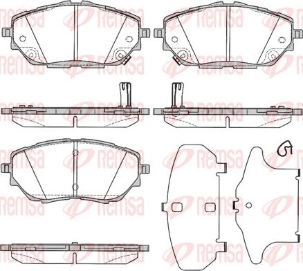 Remsa 1786.02 - Тормозные колодки, дисковые, комплект autospares.lv