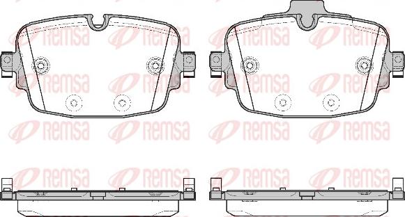 Remsa 1739.00 - Тормозные колодки, дисковые, комплект autospares.lv