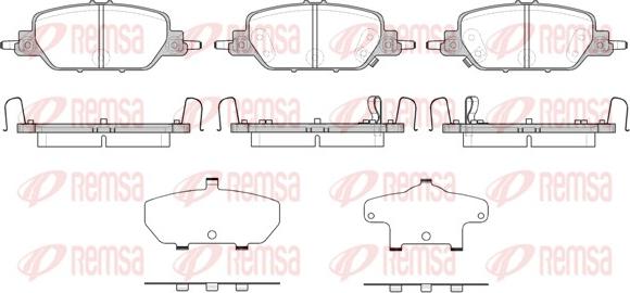 Remsa 1730.02 - Тормозные колодки, дисковые, комплект autospares.lv