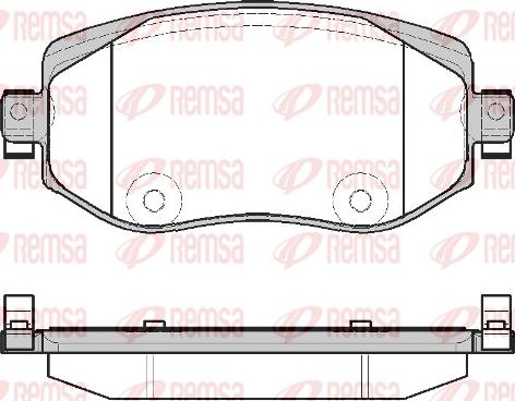 Remsa 1724.08 - Тормозные колодки, дисковые, комплект autospares.lv