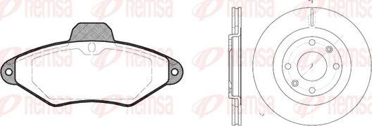 Remsa 8438.00 - Дисковый тормозной механизм, комплект autospares.lv