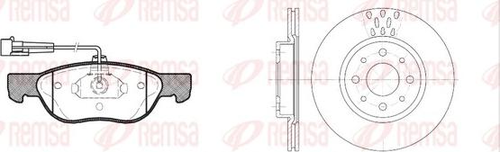 Remsa 8587.01 - Дисковый тормозной механизм, комплект autospares.lv