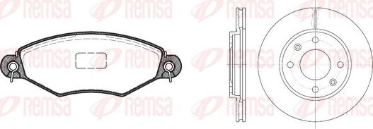 Remsa 8643.07 - Дисковый тормозной механизм, комплект autospares.lv