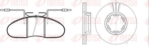 Remsa 8048.00 - Дисковый тормозной механизм, комплект autospares.lv