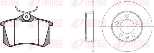 Remsa 8263.01 - Дисковый тормозной механизм, комплект autospares.lv