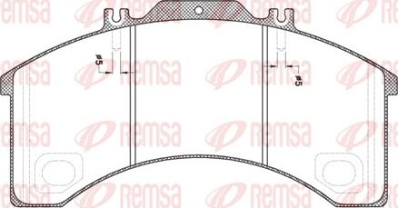 Remsa JCA 498.00 - Тормозные колодки, дисковые, комплект autospares.lv