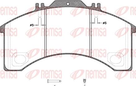 Remsa JCA 498.30 - Тормозные колодки, дисковые, комплект autospares.lv