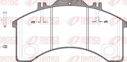 Remsa JCA 497.30 - Тормозные колодки, дисковые, комплект autospares.lv
