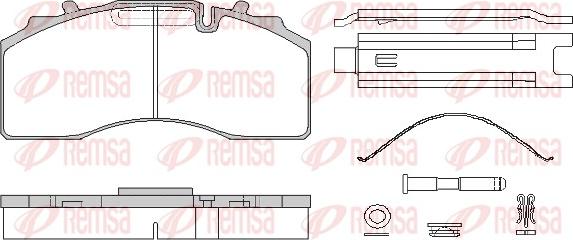 Remsa JCA 1415.80 - Тормозные колодки, дисковые, комплект autospares.lv