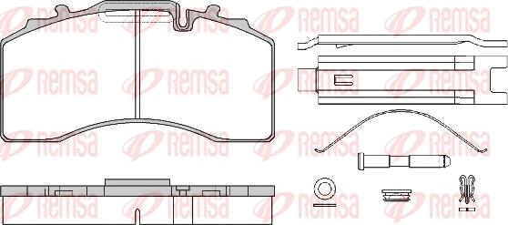 Remsa JCA 1416.80 - Тормозные колодки, дисковые, комплект autospares.lv