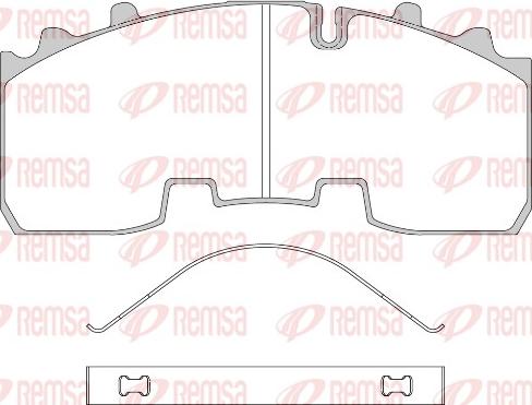 Remsa JCA 1556.00 - Тормозные колодки, дисковые, комплект autospares.lv