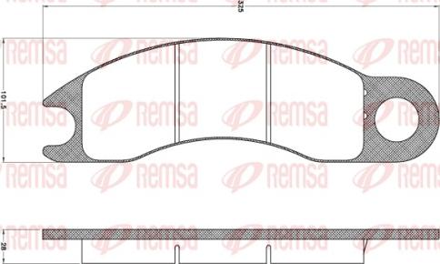 Remsa JCA 1020 - Тормозные колодки, дисковые, комплект autospares.lv