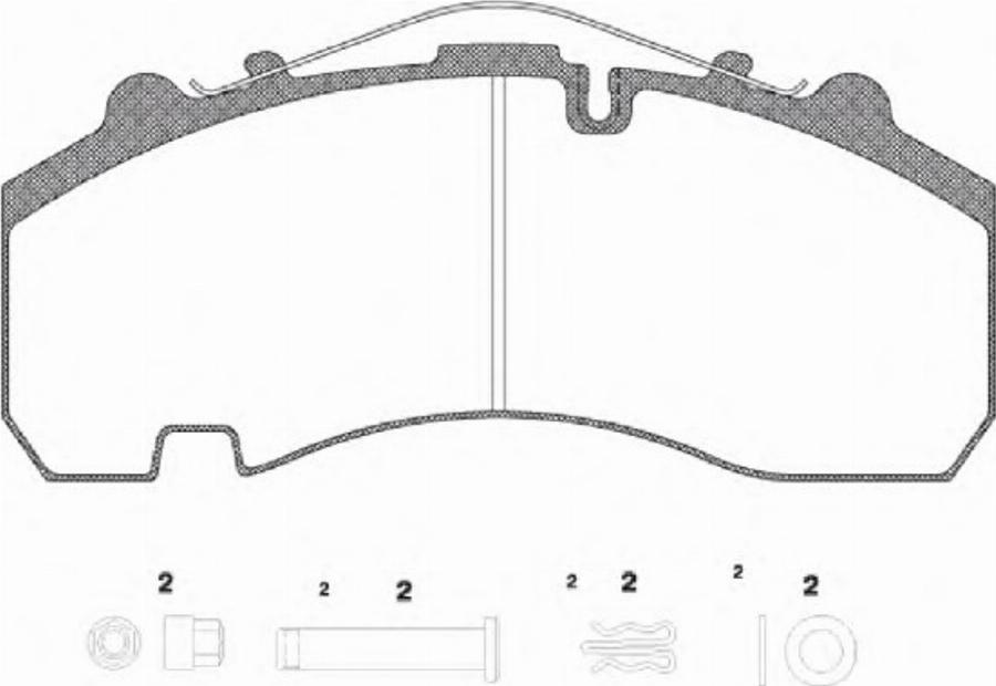 Remsa JCA 1076.80 - Тормозные колодки, дисковые, комплект autospares.lv