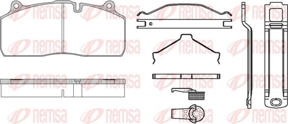 Remsa JCA 1316.81 - Тормозные колодки, дисковые, комплект autospares.lv