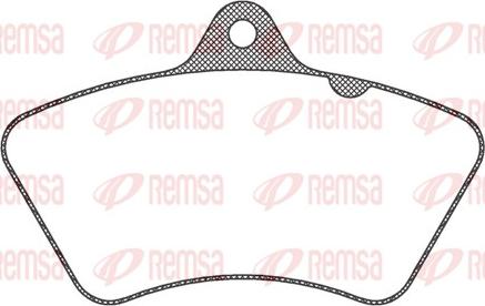 Remsa JCA 826.00 - Тормозные колодки, дисковые, комплект autospares.lv