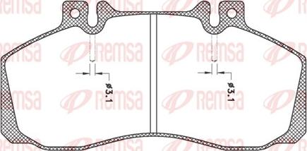 Remsa JCA 245.00 - Тормозные колодки, дисковые, комплект autospares.lv