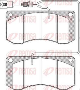 Remsa JCA 258.41 - Тормозные колодки, дисковые, комплект autospares.lv