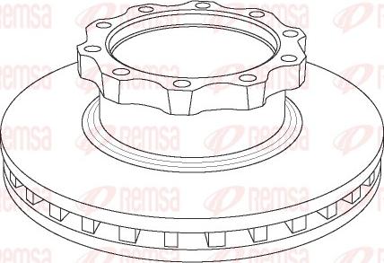 Remsa NCA1042.20 - Тормозной диск autospares.lv